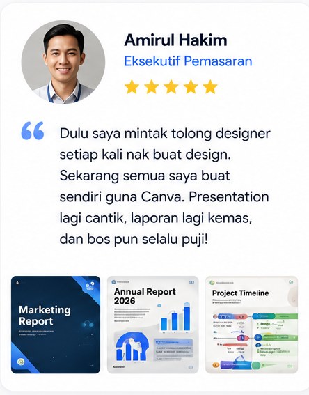 Testimoni Amirul Hakim, Eksekutif Pemasaran