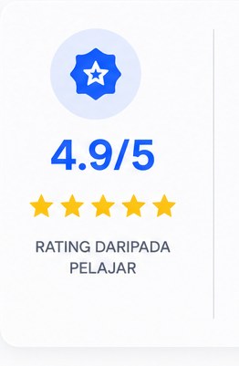 Rating 4.9/5 daripada pelajar