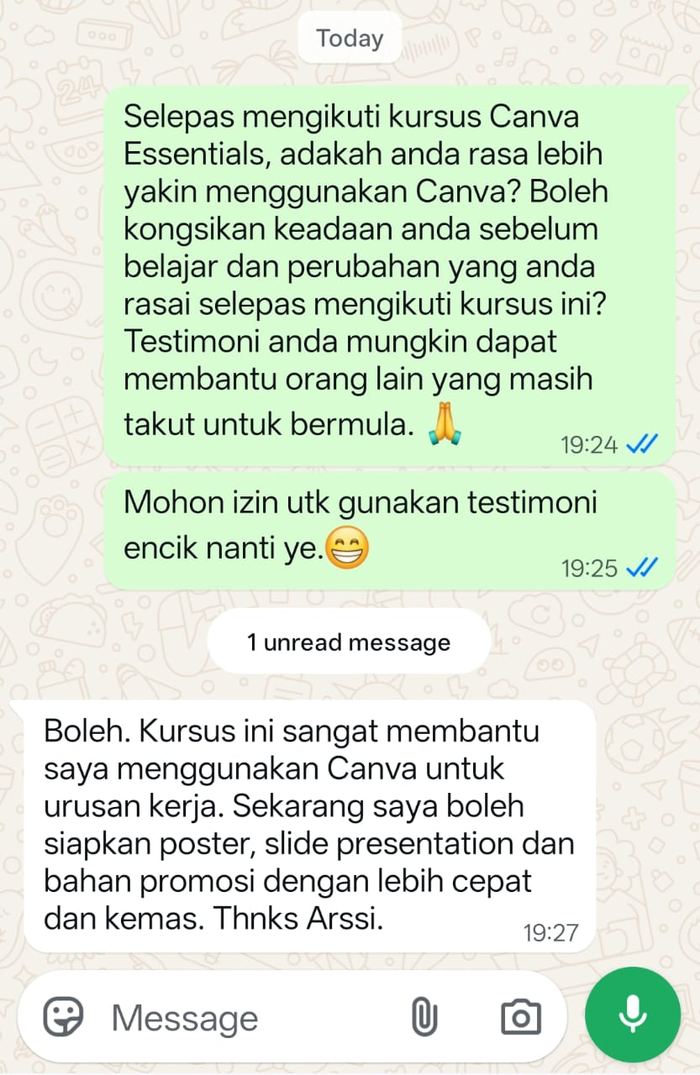 Testimoni pelajar Arssidigital